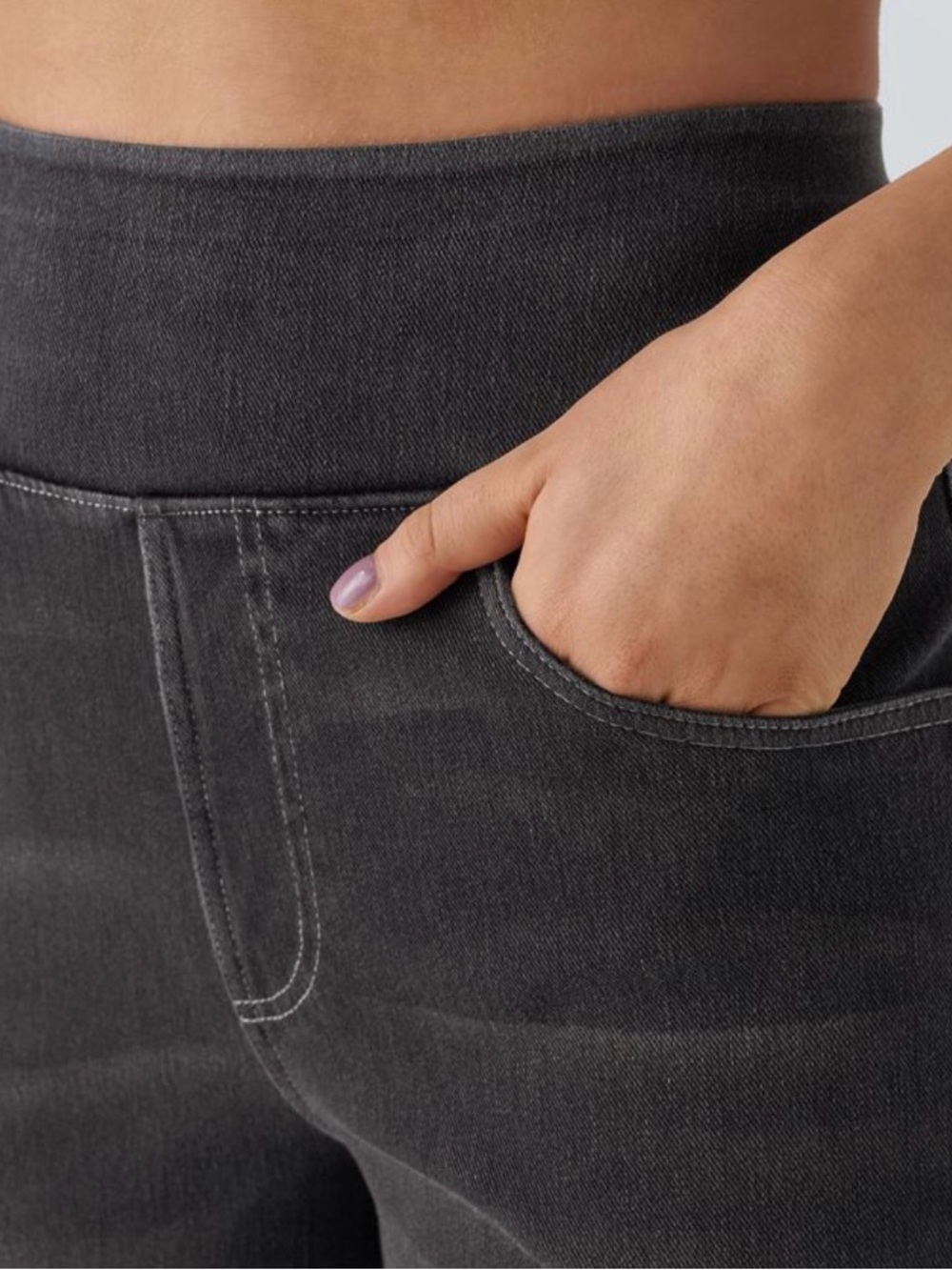 Halara Flex™ High Waisted Pockets Baggy Wide Leg Washed Casual Jeans✨NWOT Sz SP - Picture 7 of 10